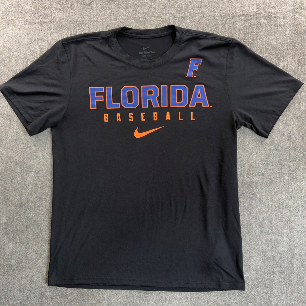 Nike Florida Baseball Dri-FIT T-Shirt Mens Large Black Gators NCAA Tee